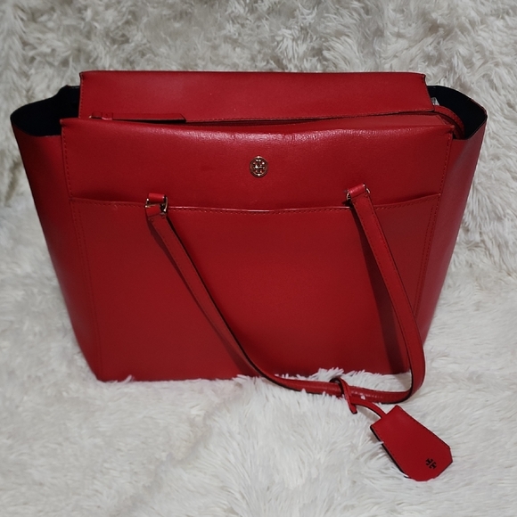 Tory Burch Handbags - Tory Burch Red Leather Tote Bag